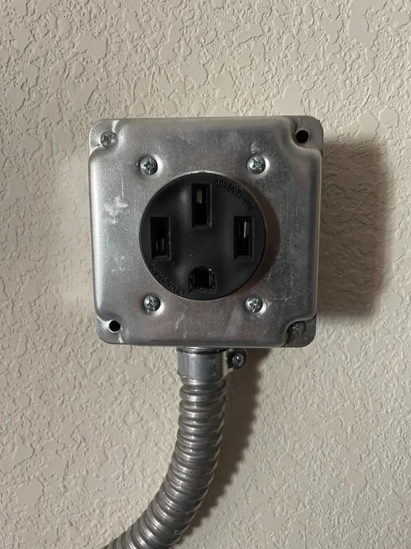 NEMA 14-50 outlet installed for Smart Home Electrical in Kirkwood